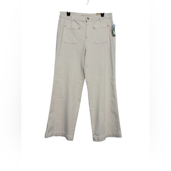 Michael Kors Cream High Rise Jeans Relaxed Fit - Picture 1 of 6